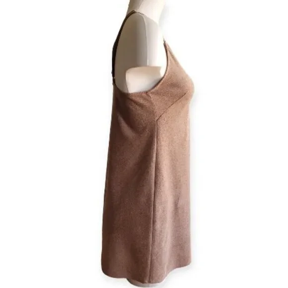 Aritzia Wilfred Free Vegan Suede Tan Slip Dress XS Adjustable Straps Nori - Picture 5 of 10